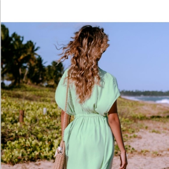 Women's Elastic Beachwear Short Sleeve
Cover Up - - Picture 3 of 5